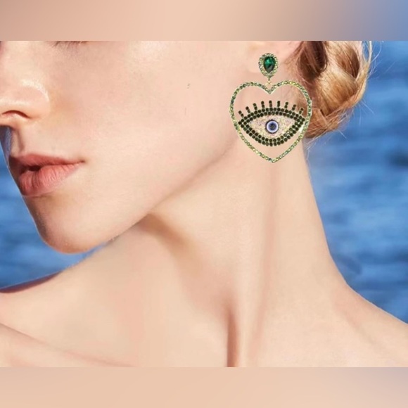 Evil Eye Earrings - Picture 2 of 8